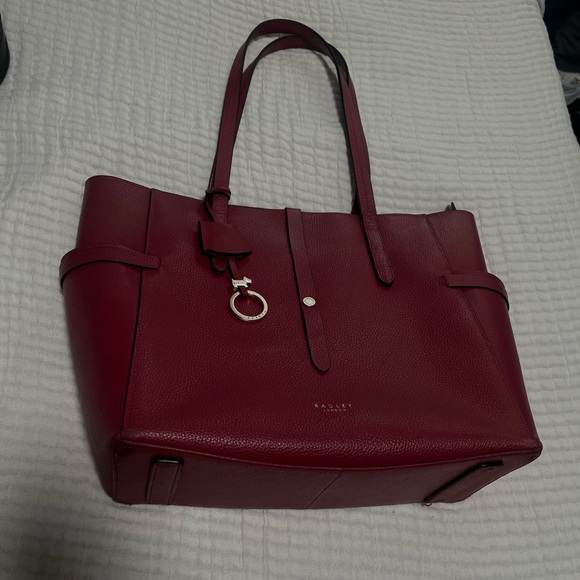 RADLEY LONDON Burgundy Leather Tote Bag - Picture 2 of 12